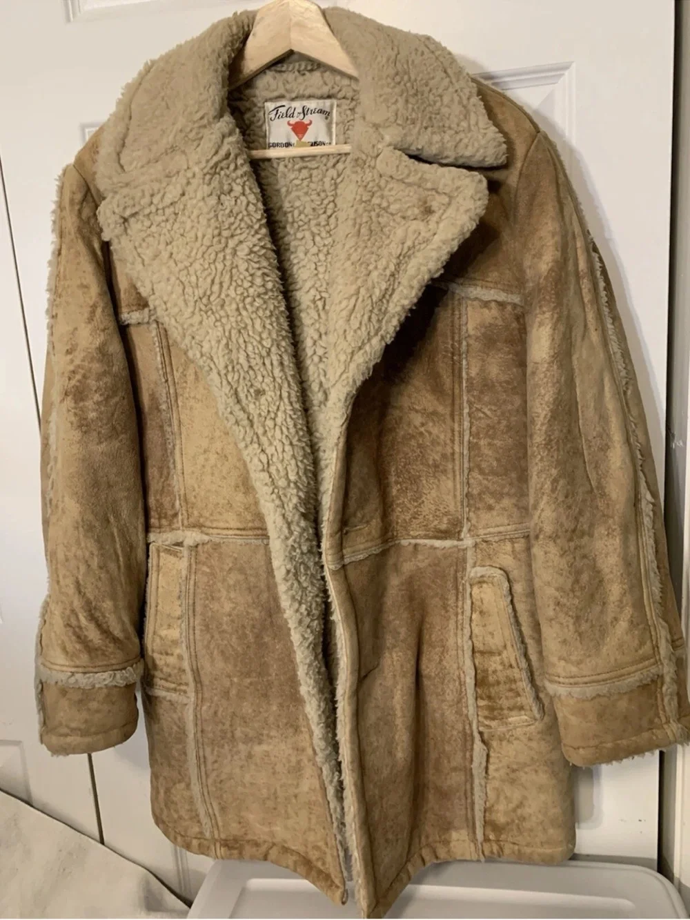 Field Stream mens 38 Cream Shearling Jacket‎ chore rancher Gordon & Ferguson co